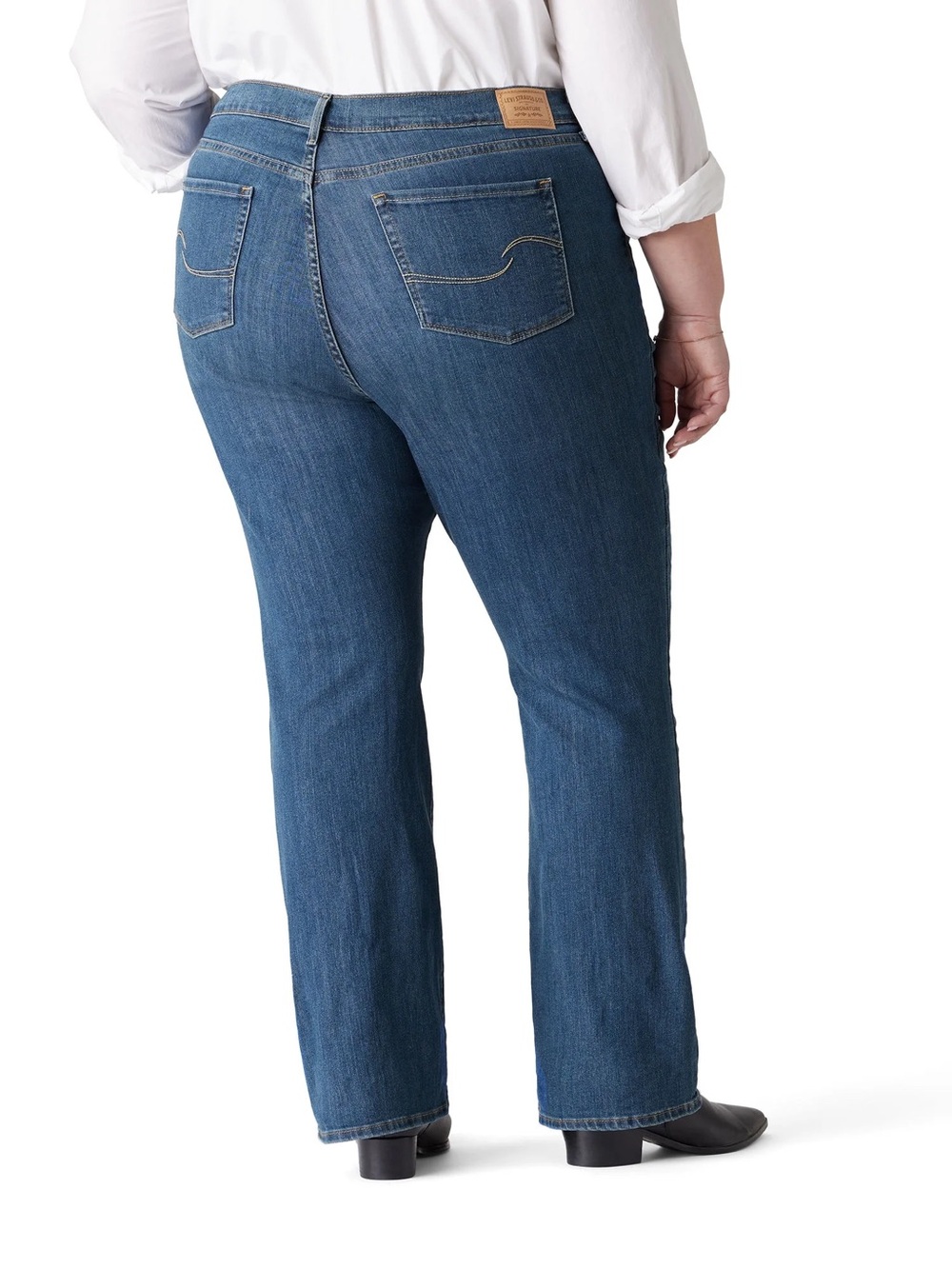 Levi Strauss Signature Women's Modern Mid-rise Skinny Jeans-light wash blue - Picture 3 of 11